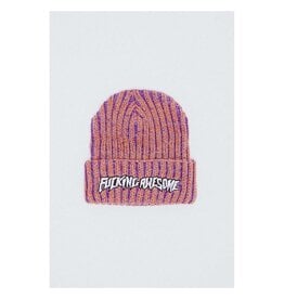Fucking Awesome Reflective Stripe Beanie Orange