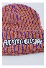 Fucking Awesome Reflective Stripe Beanie Orange
