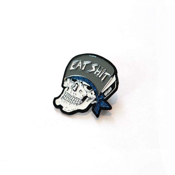 Eat Shit Skull Enamel Pin