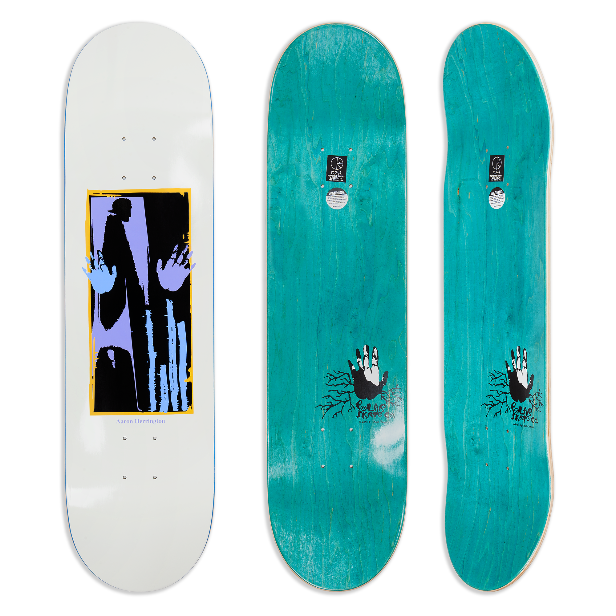 Polar Skate Co. Aaron Herrington Hands Off White 8.125" Short
