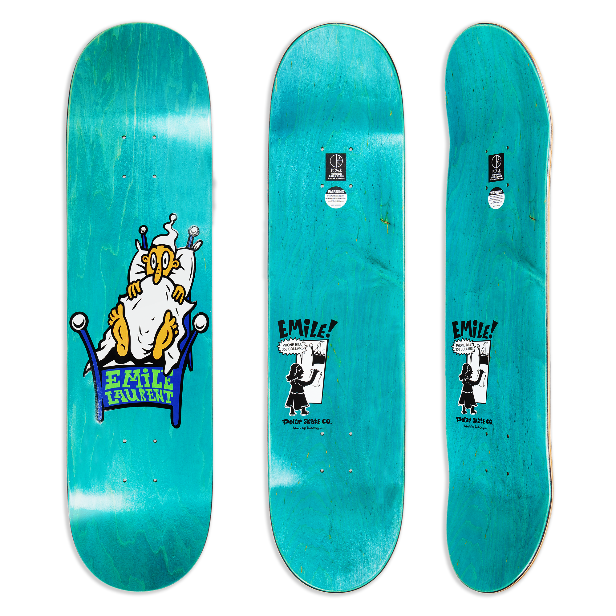 Polar Skate Co. Emile Laurent Oops! 7.875"