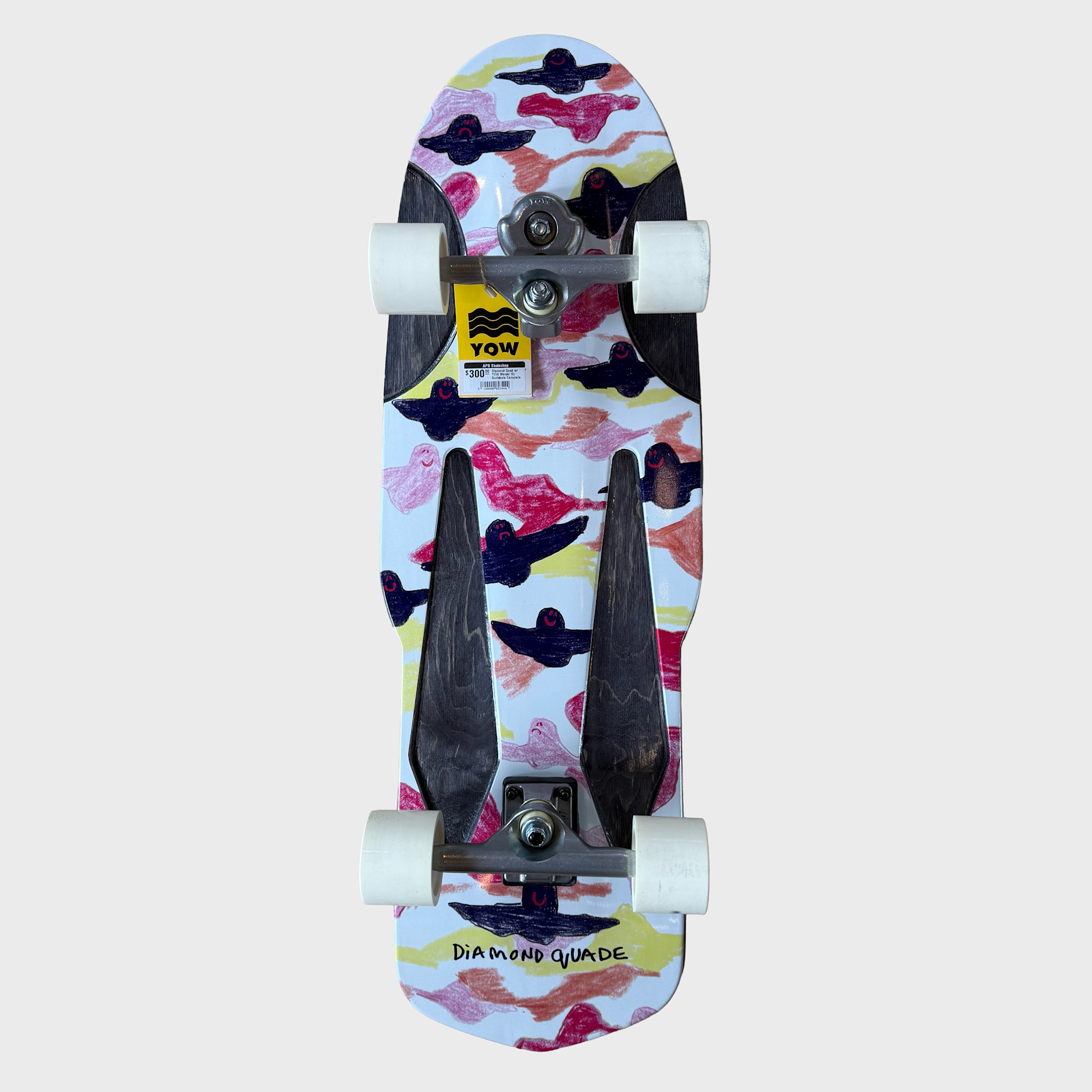 YOW Surfskate Diamond Quad w/ YOW Meraki S5 Surfskate Complete 10.75"
