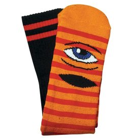 Toy Machine Sect Eye Stripe Orange/Red Sock