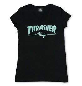 Thrasher Mag. Mag Logo Black V-Neck