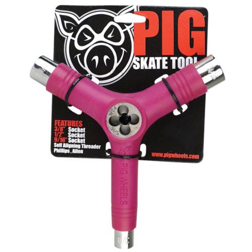 Pig Wheels Pig Tri-Socket Threader Pink Tool