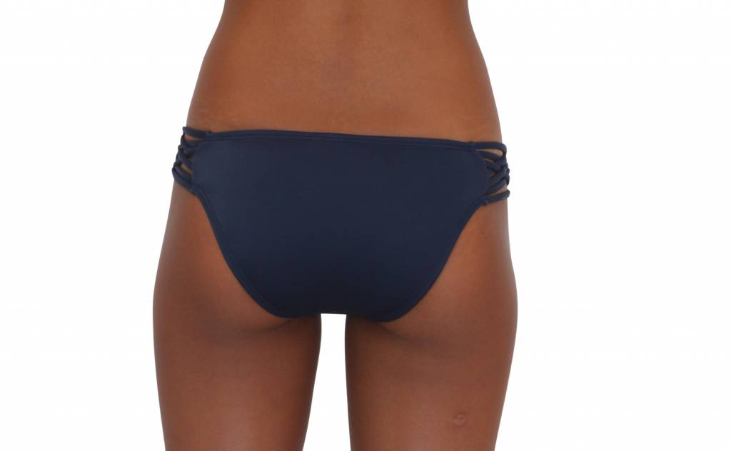 Pualani Scoop With Side Strings Navy Solid