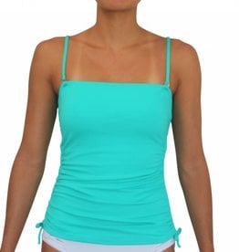 Pualani Bandeau Tankini Sea Green Solid