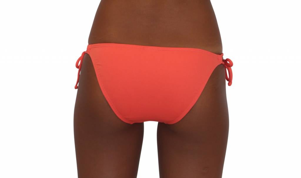 Pualani Double Tie Side Coral Solid