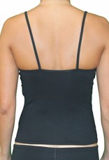 Pualani Spaghetti Strap Tank Black Solid