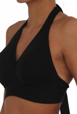 Pualani D Cup Halter Black Solid