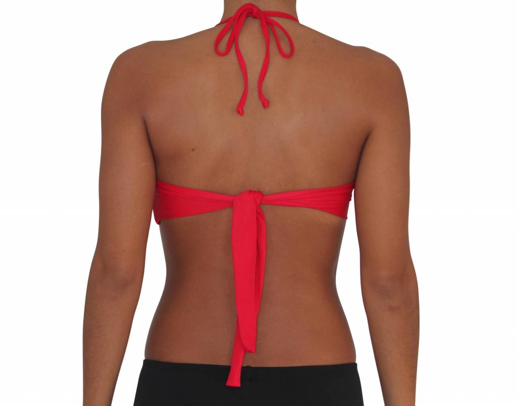 Pualani Twist Bandeau Red Solid