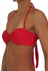 Pualani Twist Bandeau Red Solid