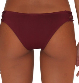 Pualani Skimpy Love With Braided Sides Maroon Solid