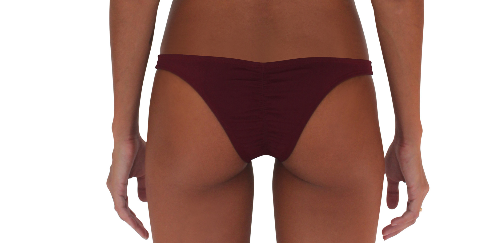 Pualani Skimpy Scrunch Rio Maroon Solid