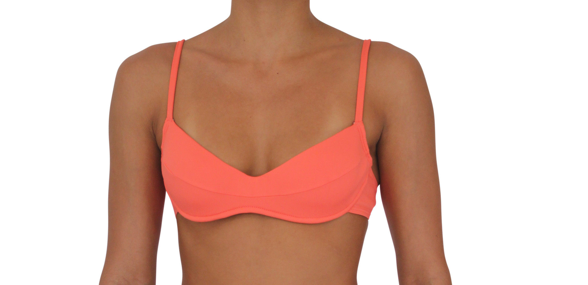 Pualani Bra Top Coral Solid