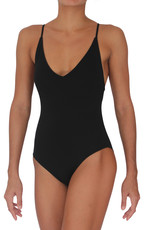 Full Bottom One Piece Black Solid