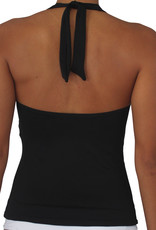 Pualani Halter Tankini Black Solid