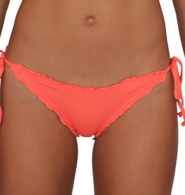 Pualani Scrunch Tie Side Coral Solid