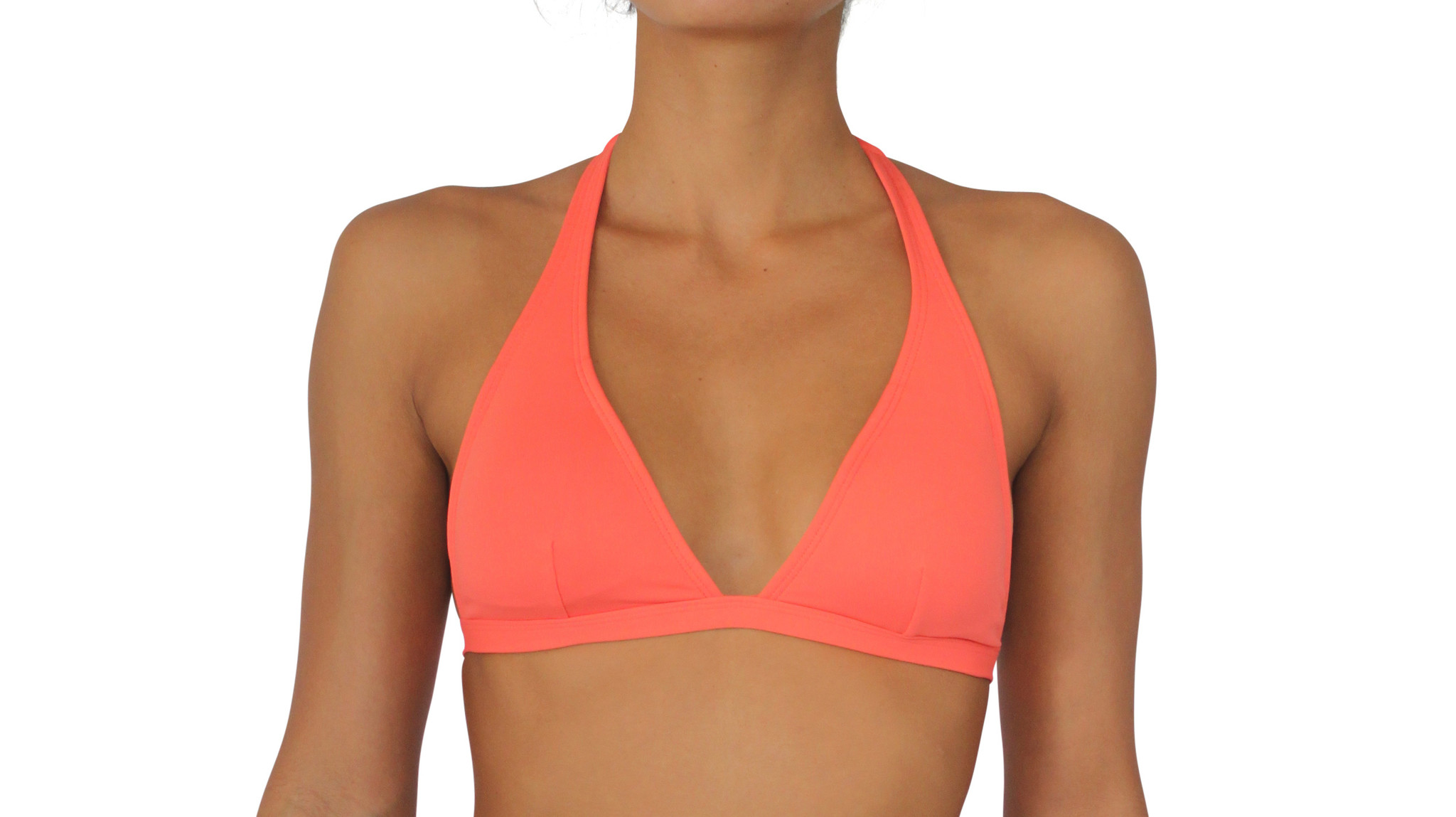 Pualani Halter Coral Solid