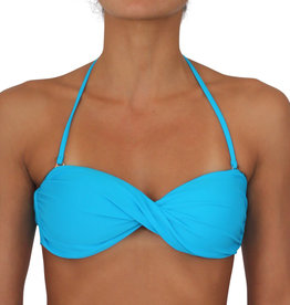 Pualani Twist Bandeau Electric Blue Solid