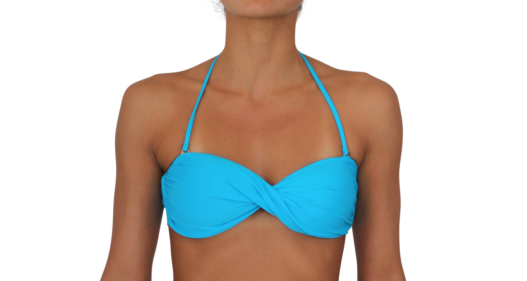 Pualani Twist Bandeau Electric Blue Solid