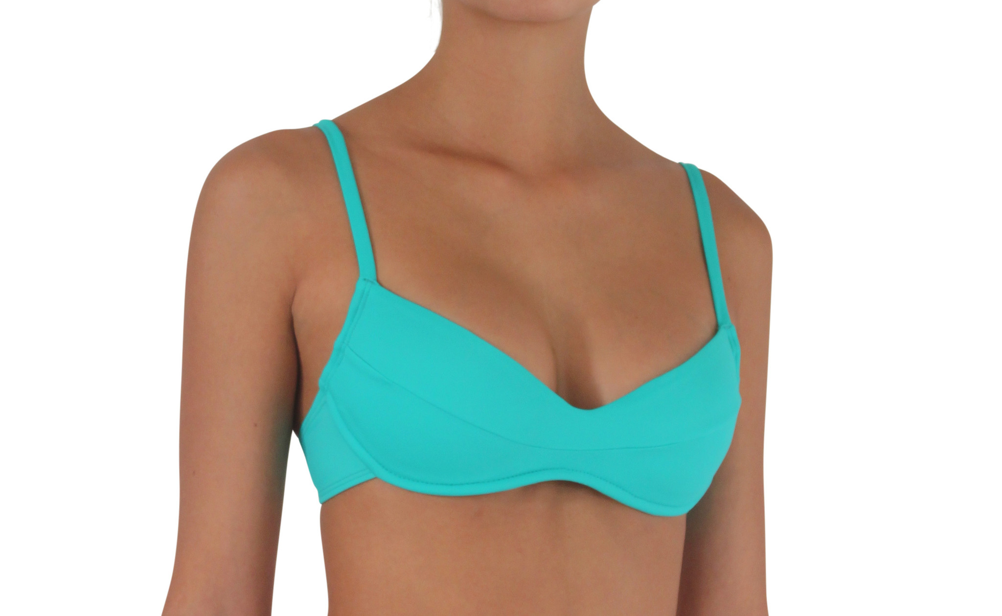 Pualani Bra Top Sea Green Solid