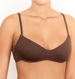 Pualani Bra Top Chocolate Solid