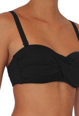 Pualani Soft Cup Bandeau Black Solid