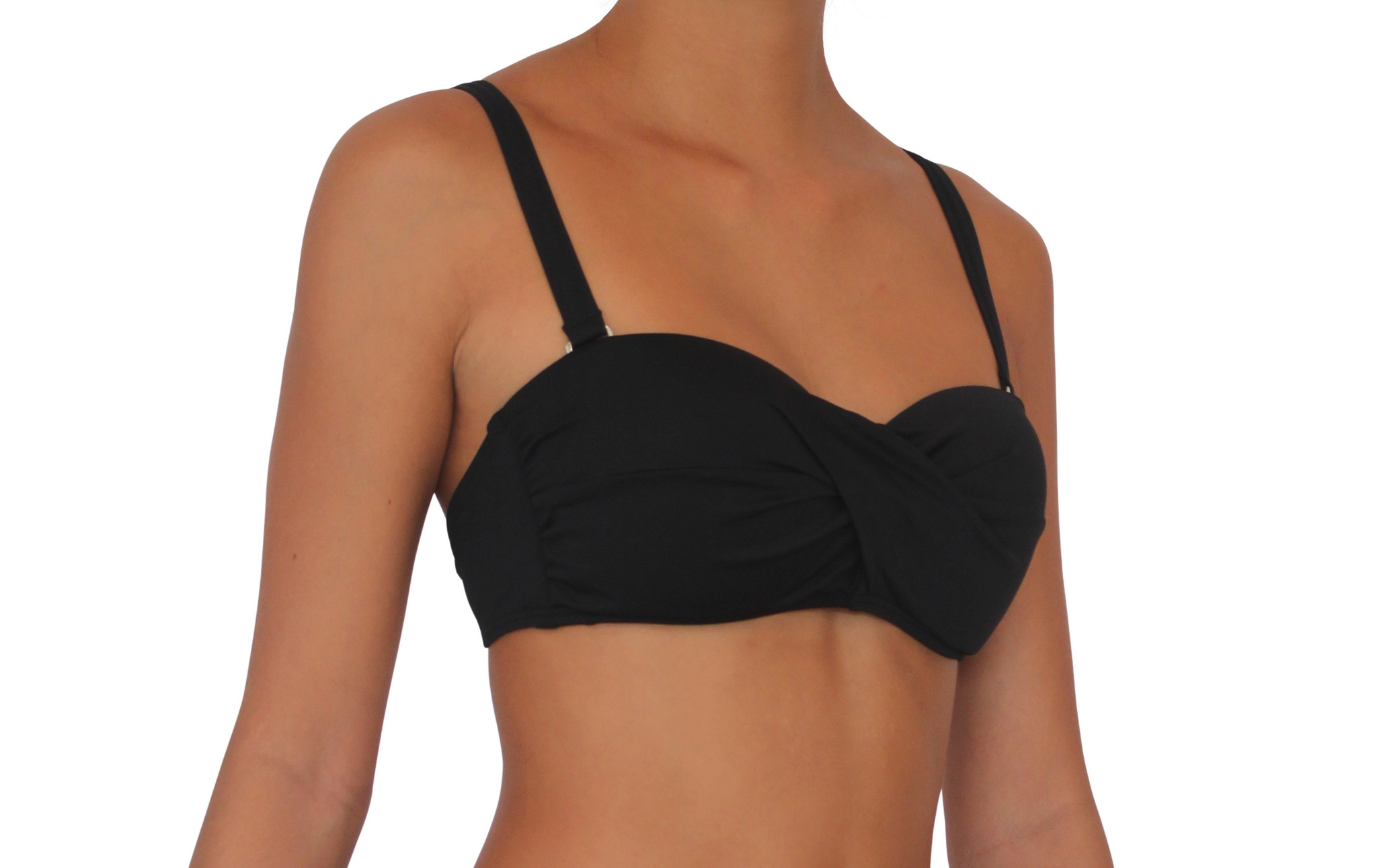 Pualani Soft Cup Bandeau Black Solid