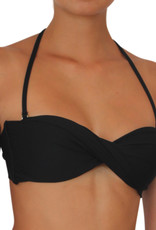 Pualani Twist Bandeau Black Solid