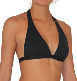 Pualani Halter Black Solid