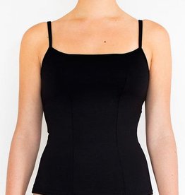 Solid Shelf Bra Cami - Black