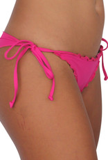 Pualani Skimpy Scrunch Tie Side Fuschia Solid