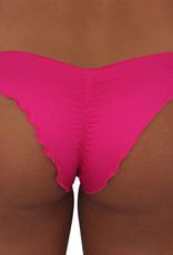 Pualani Skimpy Scrunch Tie Side Fuschia Solid