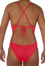 Pualani Sport One Piece Red Solid