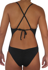 Pualani Sport One Piece Black Solid
