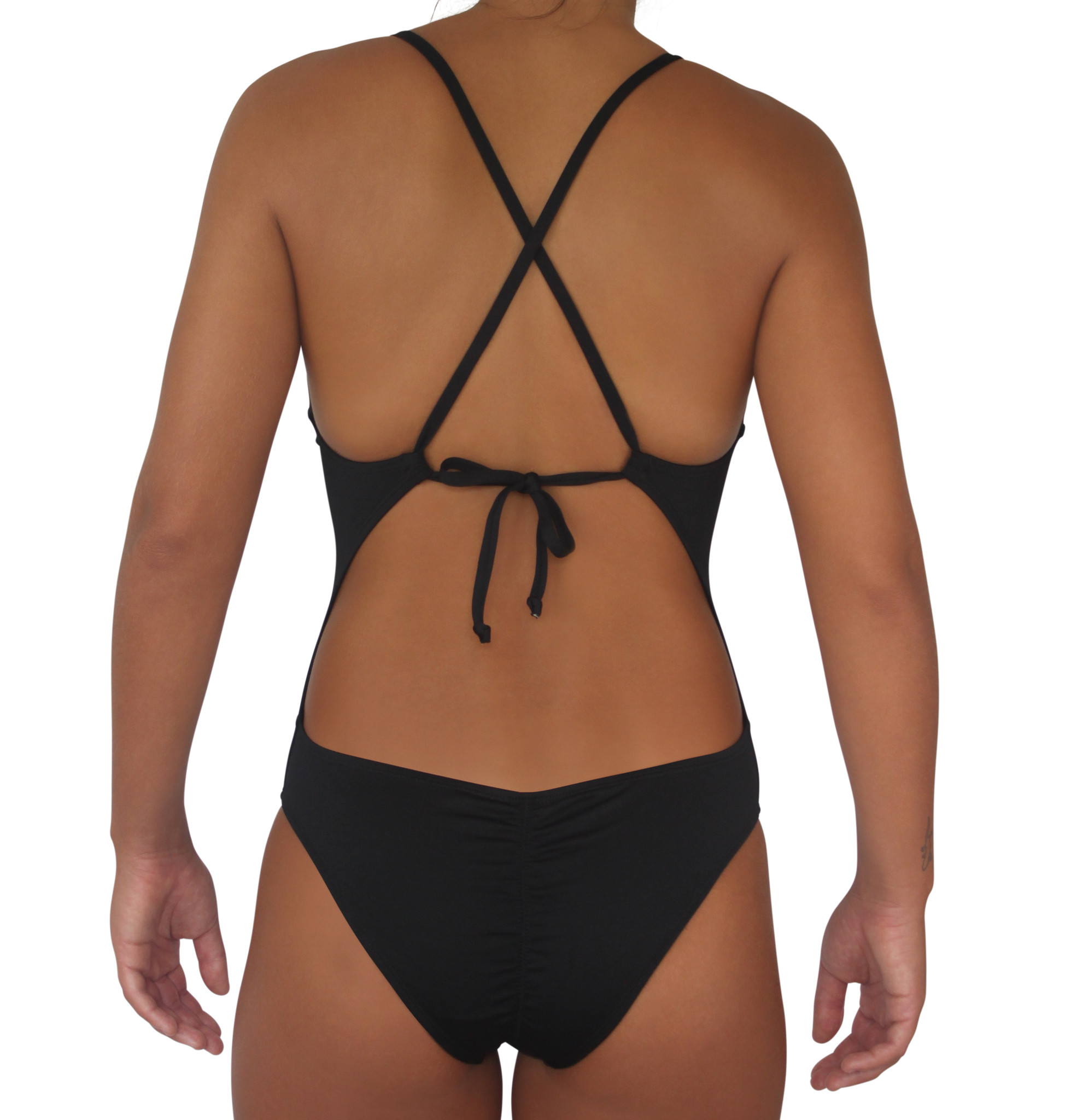 Pualani Sport One Piece Black Solid