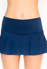 Pualani Skirt With Attached Bottom Navy Solid