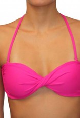 Pualani Twist Bandeau Fuschia Solid