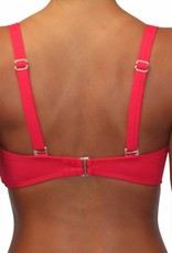 Pualani D Cup Bandeau Red Solid