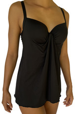 Pualani Underwire Tankini Black Solid