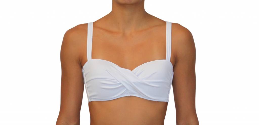 Pualani Soft Cup Bandeau White Solid