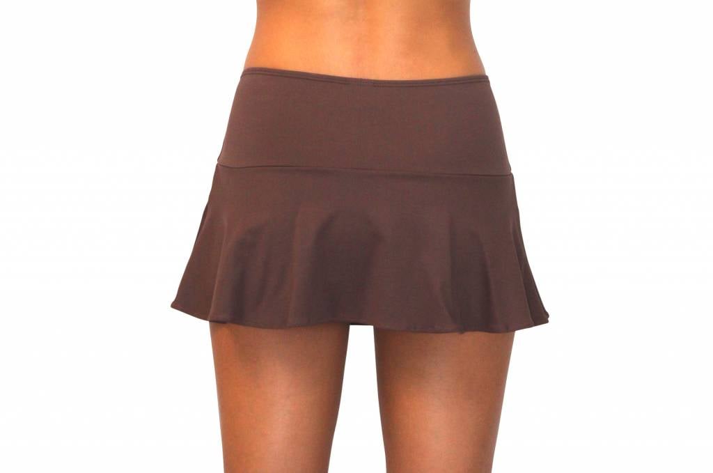 Pualani Skirt w/ Attached Bottom Chocolate Solid