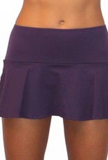 Pualani Skirt With Attached Bottom Eggplant Solid