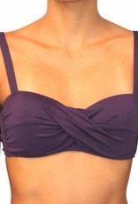 Pualani Soft Cup Bandeau Eggplant Solid