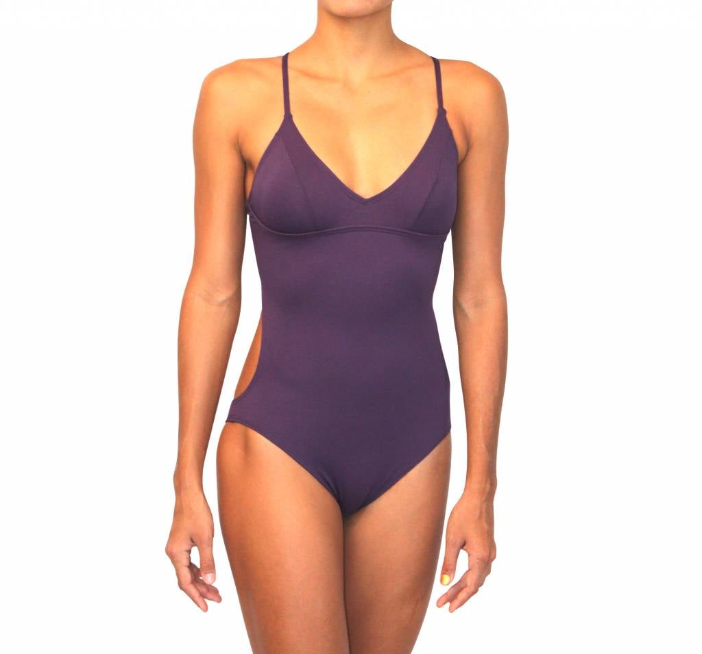 Pualani Sport One Piece Eggplant Solid