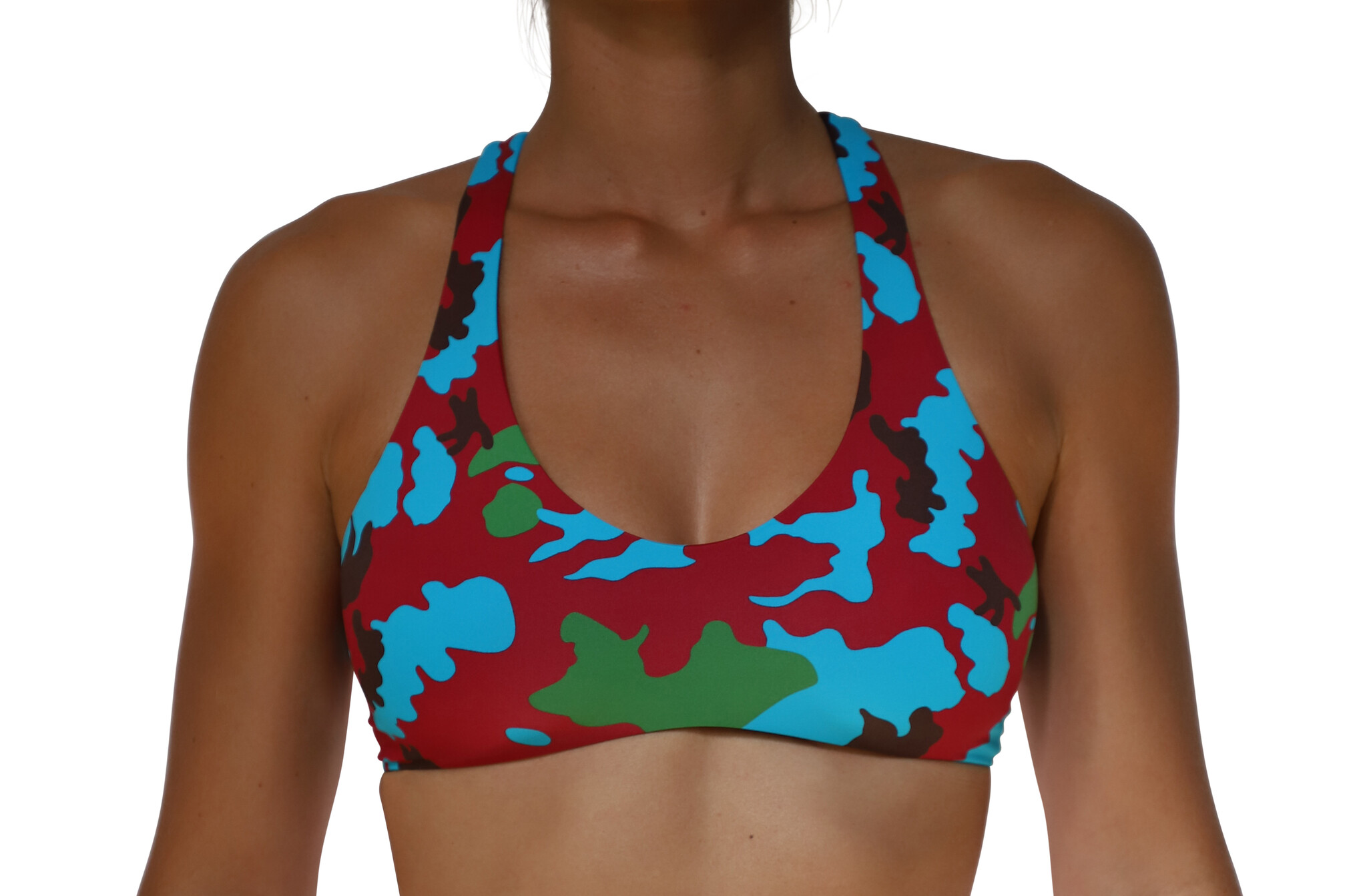 Pualani Reversible Fitness Surf Top Camo