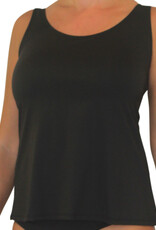 Pualani Scoop Tankini Black Solid