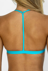 Reversible T-Back Aquamarine Solid