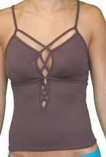 Pualani Spaghetti Strap Tank Chocolate Solid